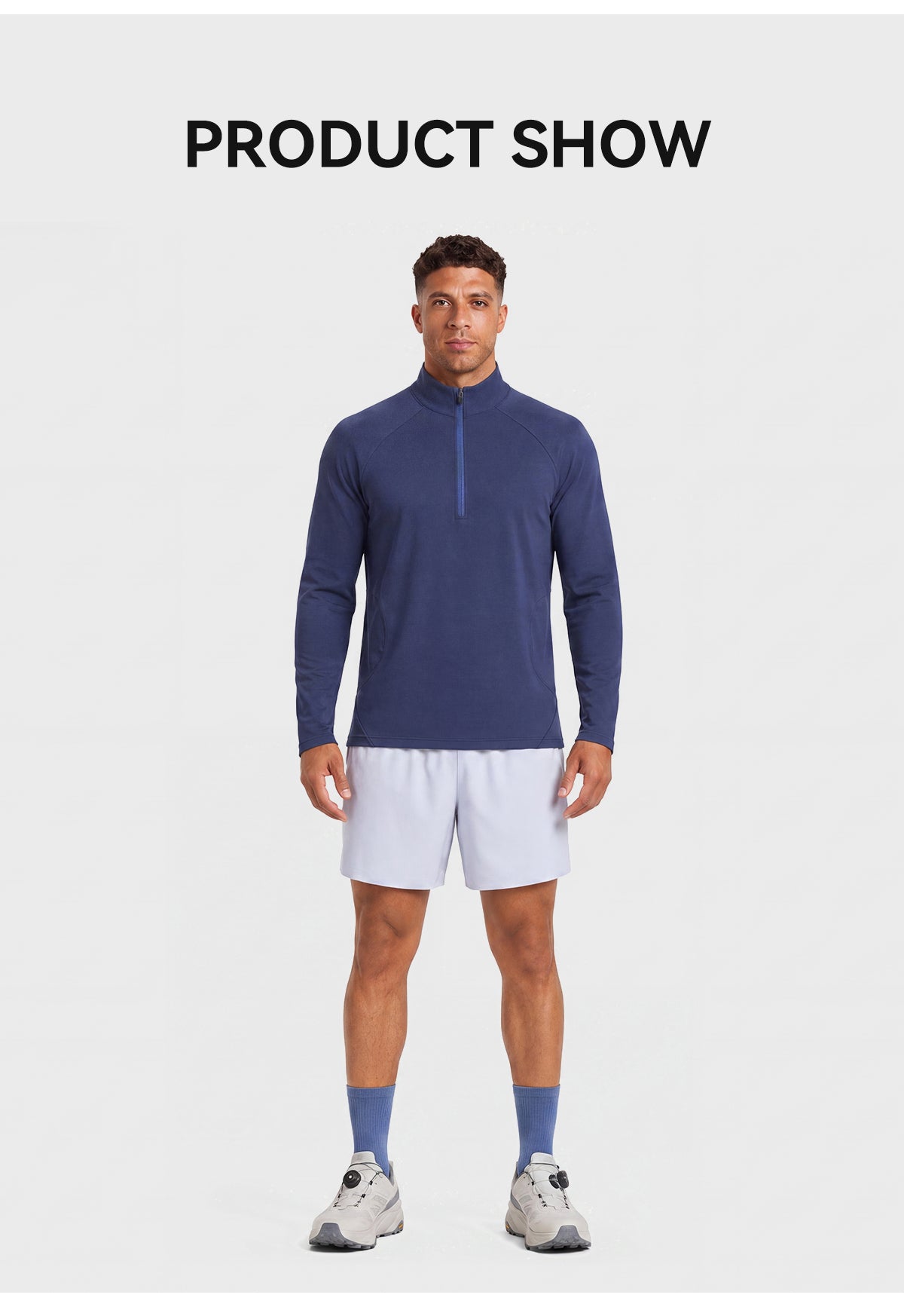 NEOKIN Custom Men's Quarter Zip Training Top Manufacturer | Stretch Mock Neck Sports Shirt