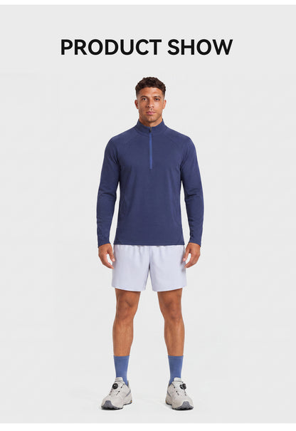 NEOKIN Custom Men's Quarter Zip Training Top Manufacturer | Stretch Mock Neck Sports Shirt