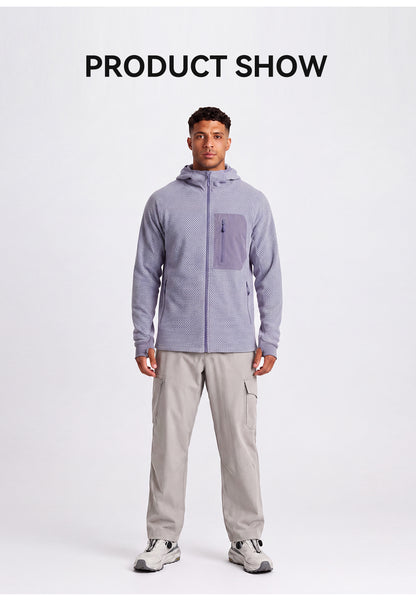 NEOKIN Custom Men's Full Zip Fleece Jacket Manufacturer | Warm Hooded Sports Jacket