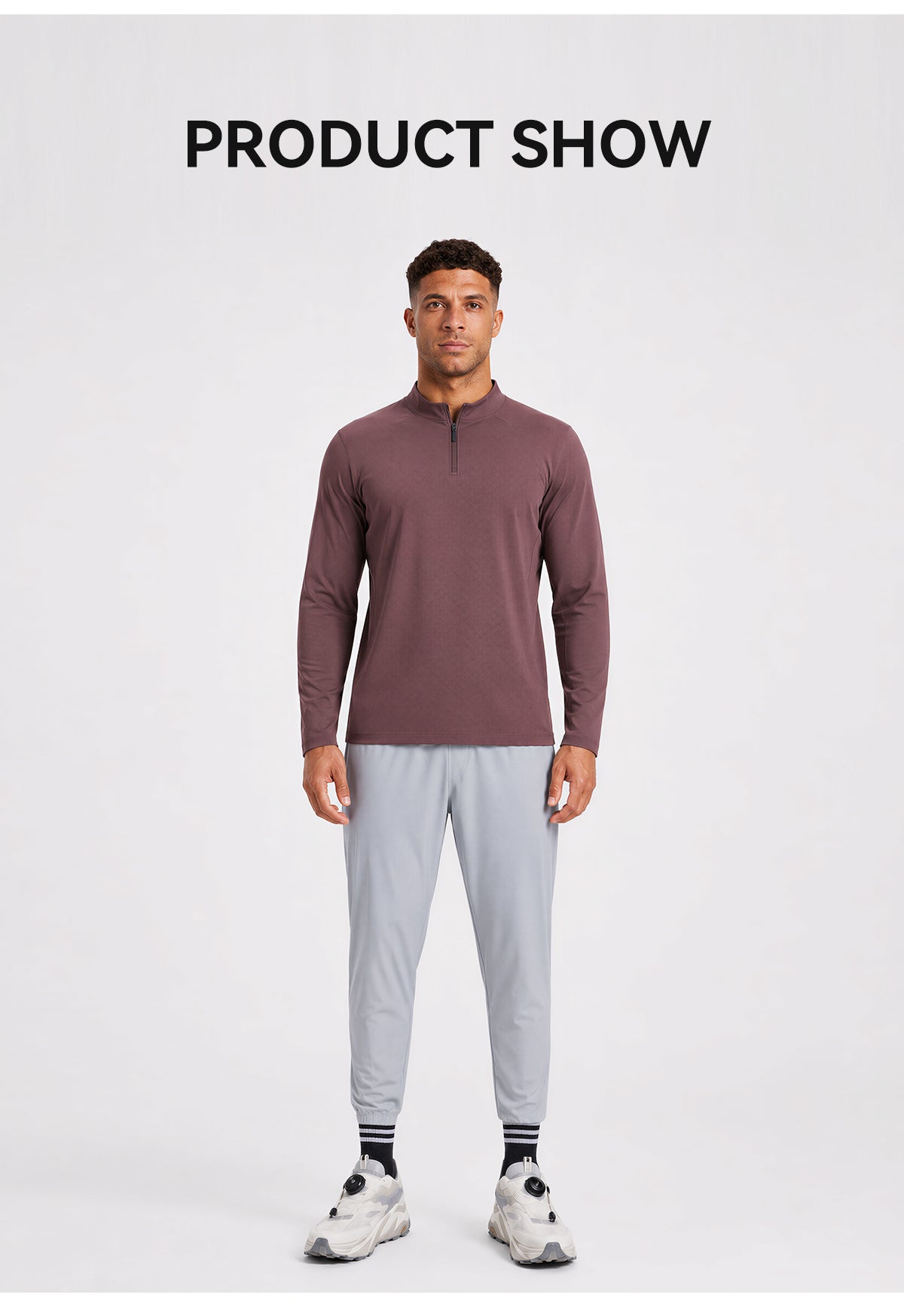 Neokin Custom Men's Quarter Zip Sports Shirt Manufacturer | Stretch Long Sleeve Training Top