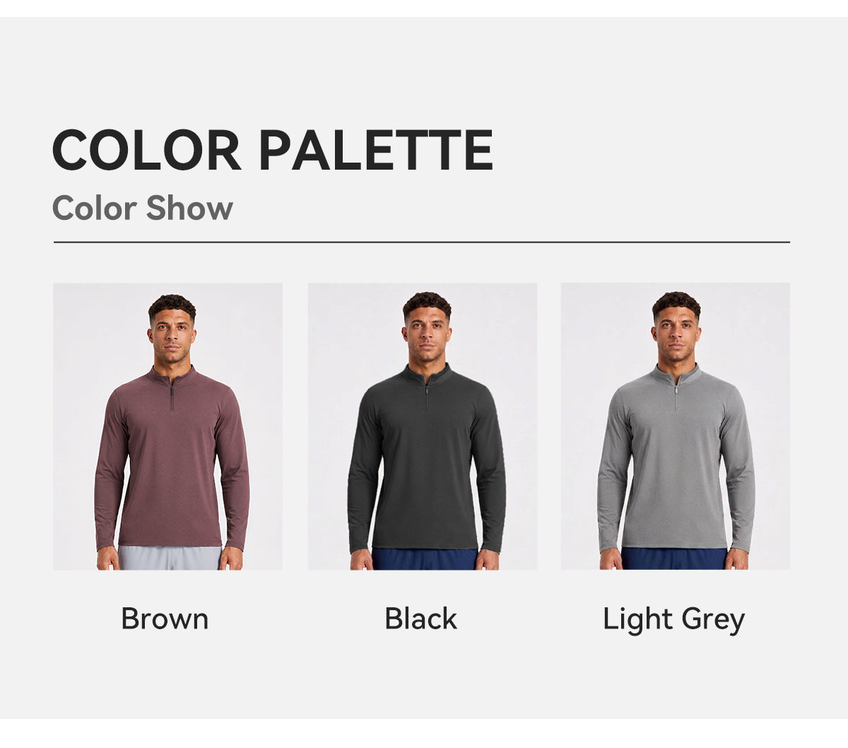 Neokin Custom Men's Quarter Zip Sports Shirt Manufacturer | Stretch Long Sleeve Training Top