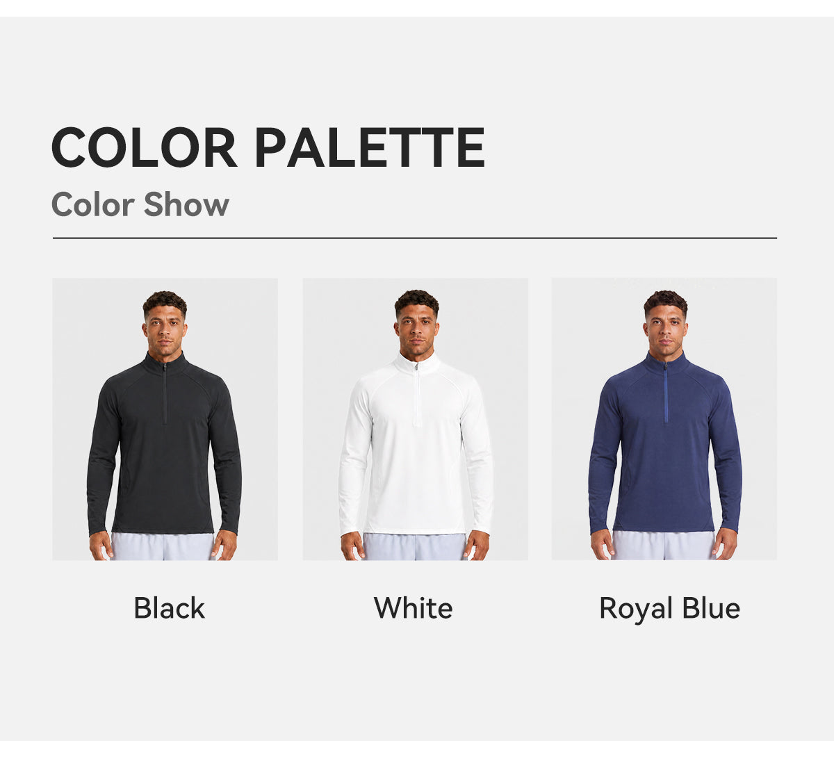 NEOKIN Custom Men's Quarter Zip Training Top Manufacturer | Stretch Mock Neck Sports Shirt
