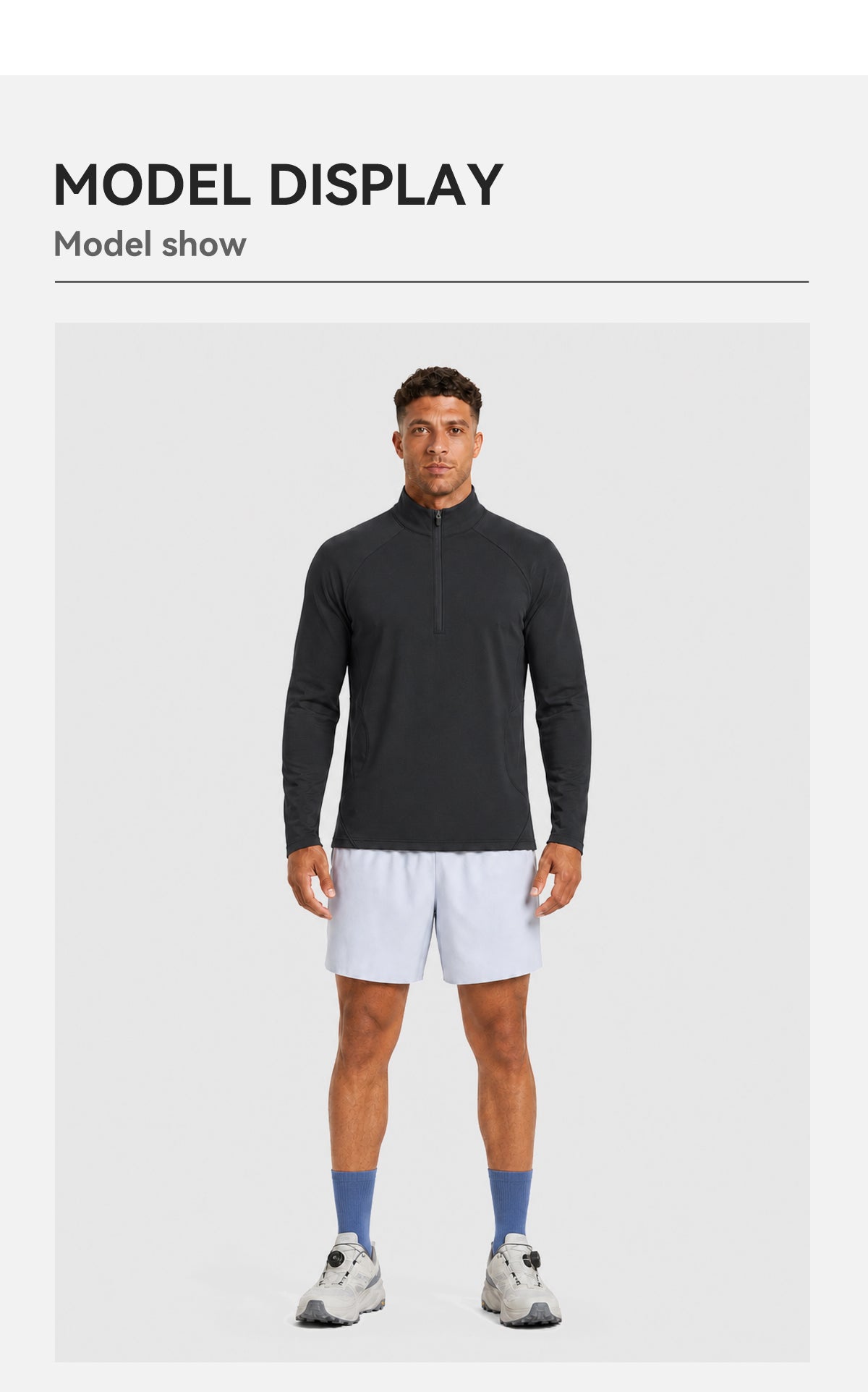 NEOKIN Custom Men's Quarter Zip Training Top Manufacturer | Stretch Mock Neck Sports Shirt