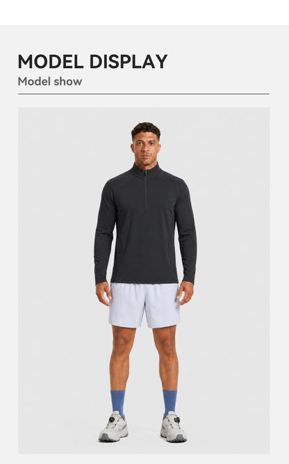 NEOKIN Custom Men's Quarter Zip Training Top Manufacturer | Stretch Mock Neck Sports Shirt