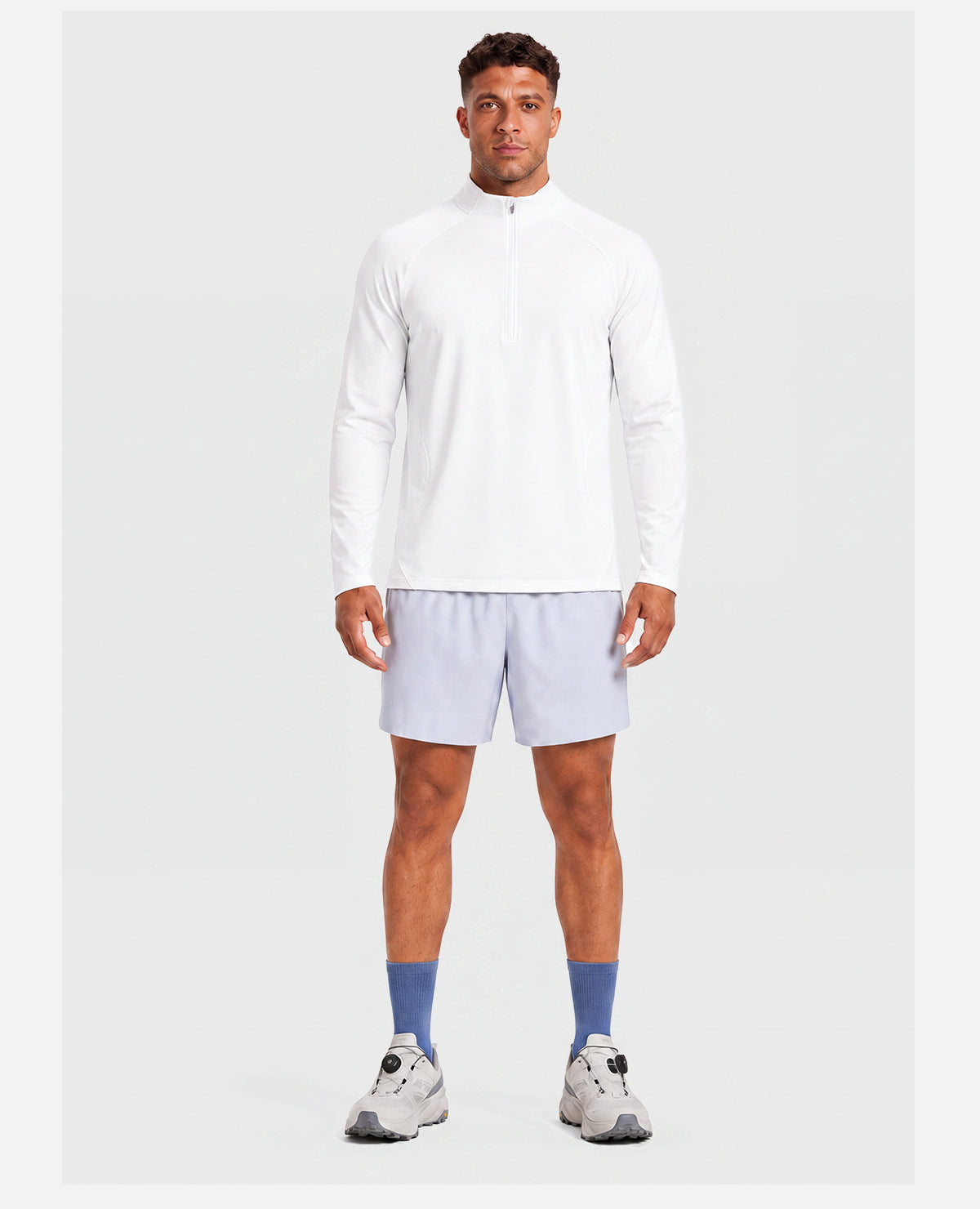 NEOKIN Custom Men's Quarter Zip Training Top Manufacturer | Stretch Mock Neck Sports Shirt