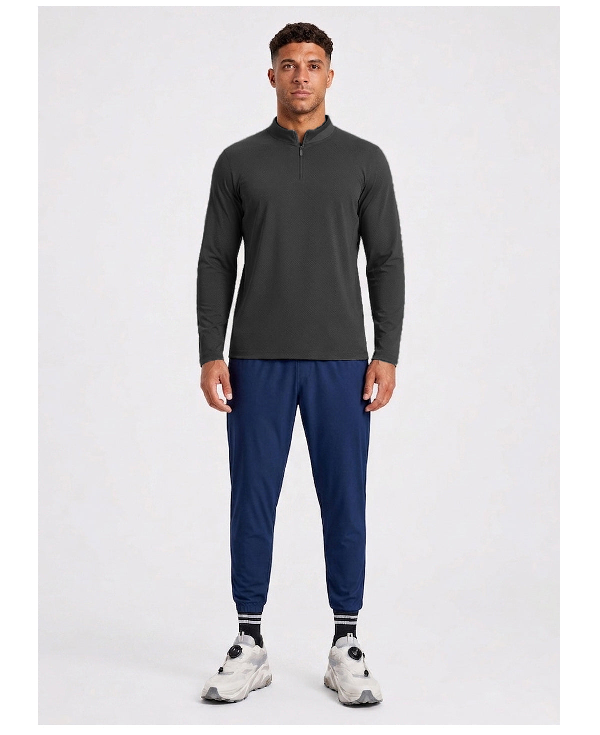 Neokin Custom Men's Quarter Zip Sports Shirt Manufacturer | Stretch Long Sleeve Training Top