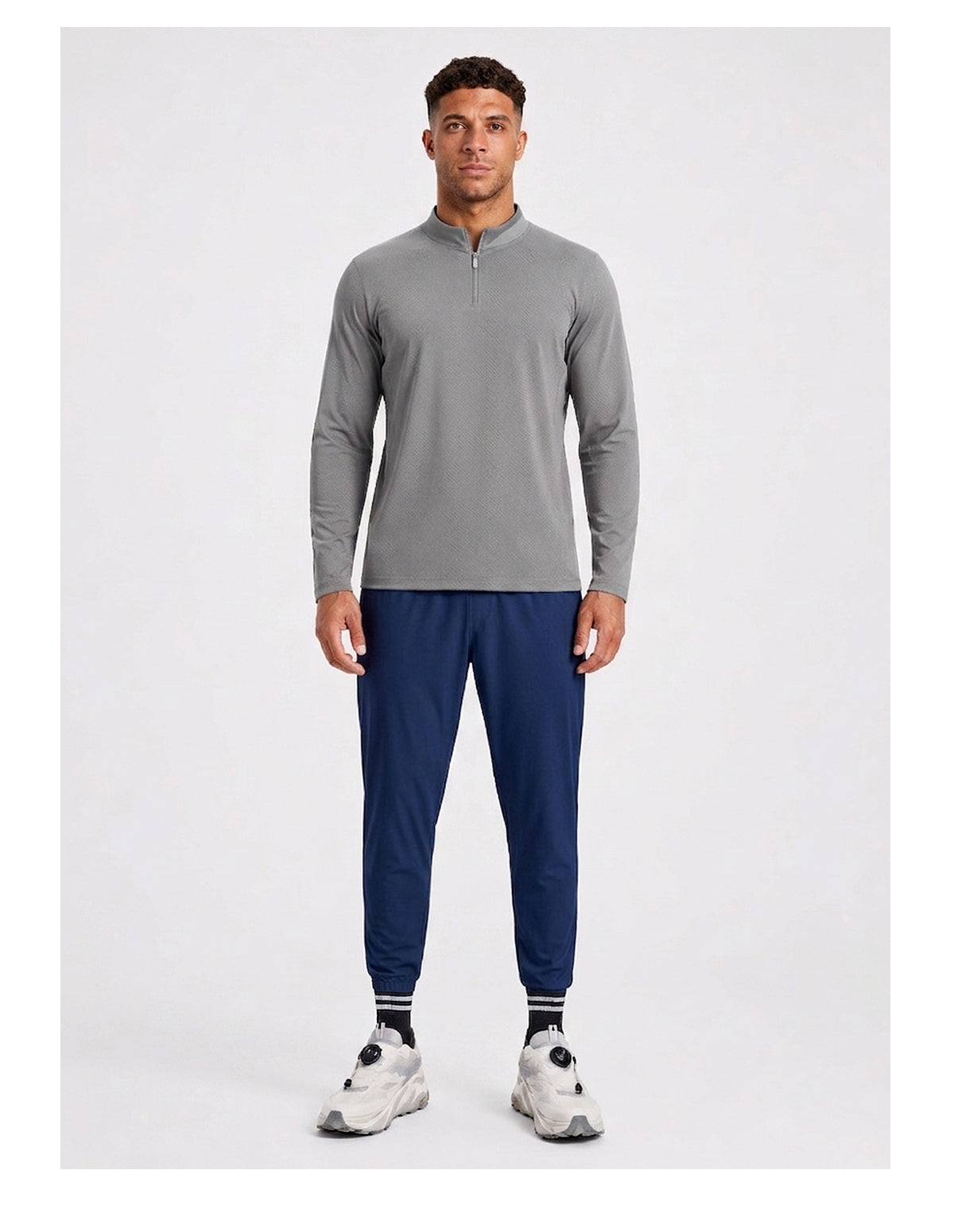 Neokin Custom Men's Quarter Zip Sports Shirt Manufacturer | Stretch Long Sleeve Training Top
