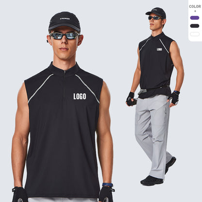 NEOKIN Men’s Oversized Half-Zip Sleeveless Active Vest