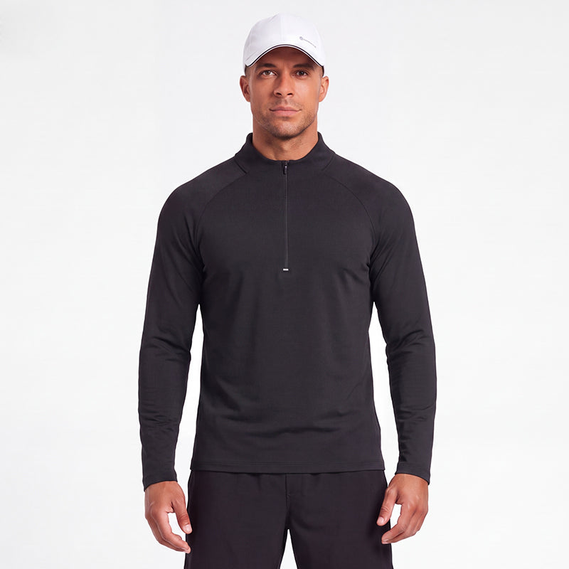 Men's UPF 50+ Quarter Zip Training Top Manufacturer | Long Sleeve Sports Shirt