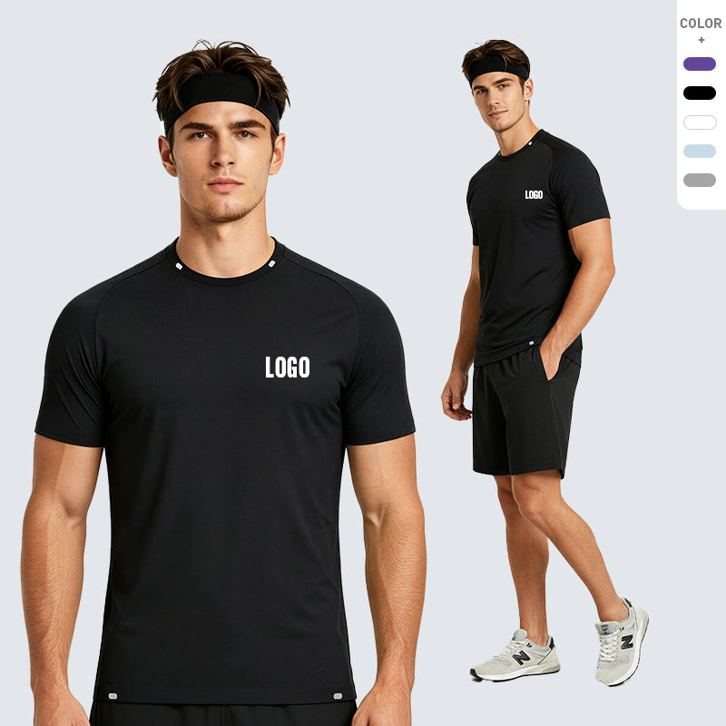 Custom Men's Seamless Cooling Performance Short Sleeve T-Shirt | Breathable Activewear Manufacturer