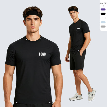Custom Men's Seamless Cooling Performance Short Sleeve T-Shirt | Breathable Activewear Manufacturer