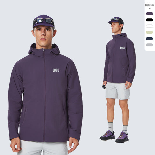 NEOKIN Gym Wear Manufacturer OEM Nylon Spandex Lightweight Heat Transfer Sports Jacket