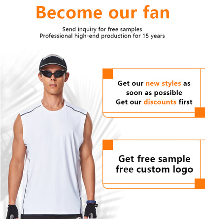NEOKIN Custom Men’s Oversized Sleeveless T-Shirt Moisture-Wicking Cooling Sleeveless Tshirt