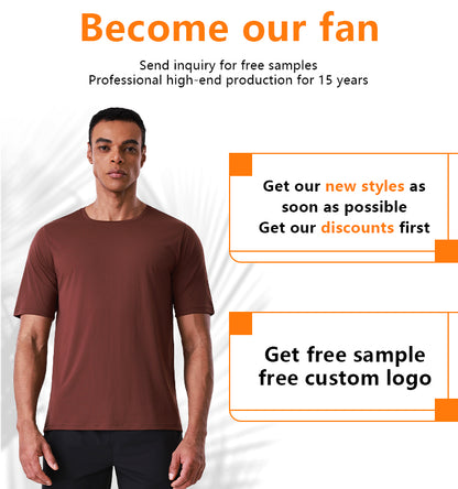 NEOKIN Custom Men’s Ultra-Light Quick-Dry T-Shirt with 3D Shoulder Cutting & Silicone Logo