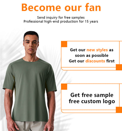 Neokin Custom Men’s Ultra-Light Quick-Dry Breathable Crew Neck T-Shirt