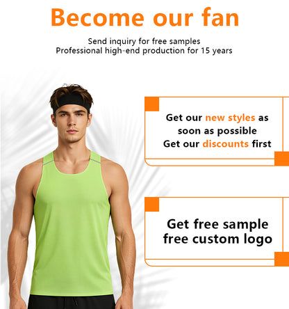 NEOKIN Custom Professional Marathon Running Activewear Vest Mens Tank Top