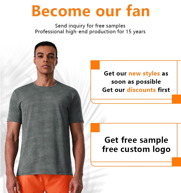 NEOKIN Custom Men’s Cooling Jacquard Active Roller Printing & Wrinkle T-Shirt
