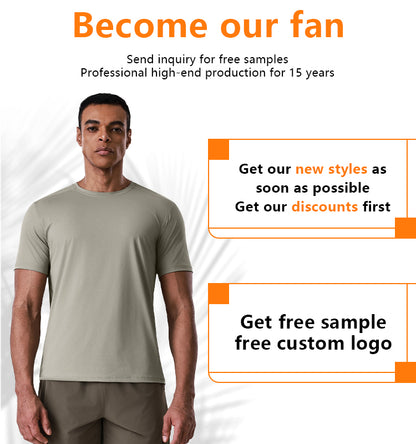 Custom Men’s Cooling Stretch Active Reflective Heat Transfer Running Wear T-Shirt