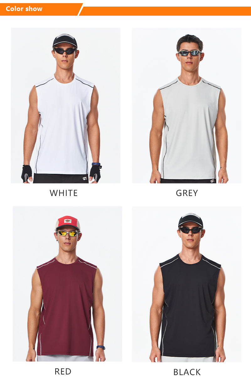 NEOKIN Custom Men’s Oversized Sleeveless T-Shirt Moisture-Wicking Cooling Sleeveless Tshirt
