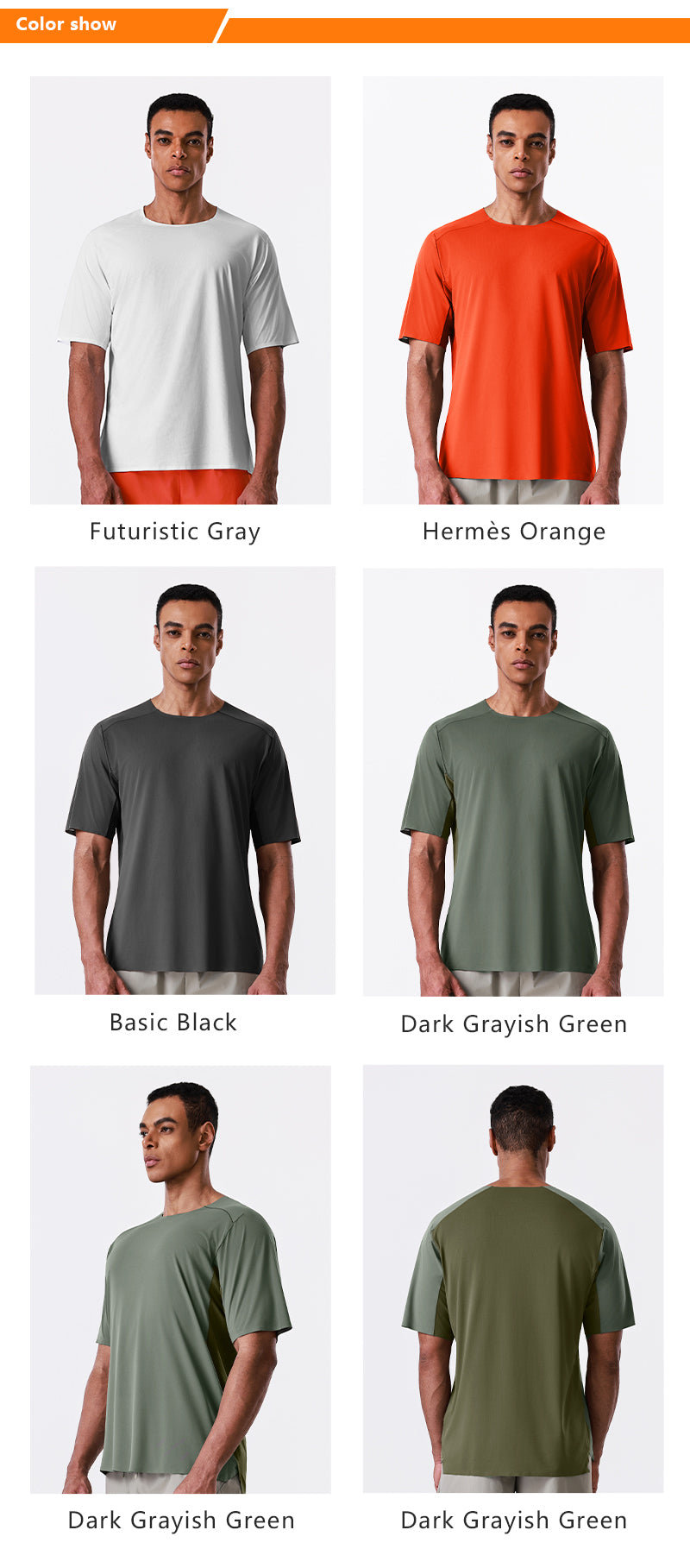 Neokin Custom Men’s Ultra-Light Quick-Dry Breathable Crew Neck T-Shirt