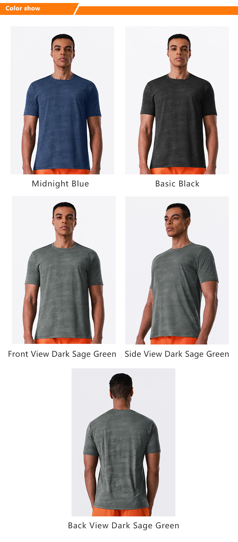 NEOKIN Custom Men’s Cooling Jacquard Active Roller Printing & Wrinkle T-Shirt