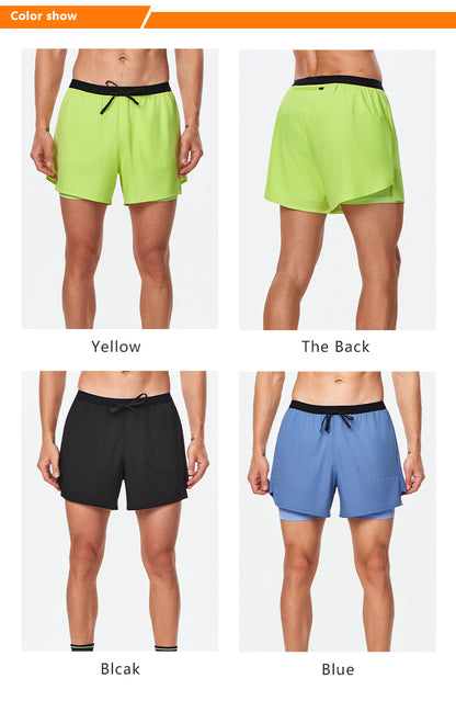 NEOKIN Wholesale Men’s Breathable 2-in-1 Training Shorts for Running, Fitness and Activewear