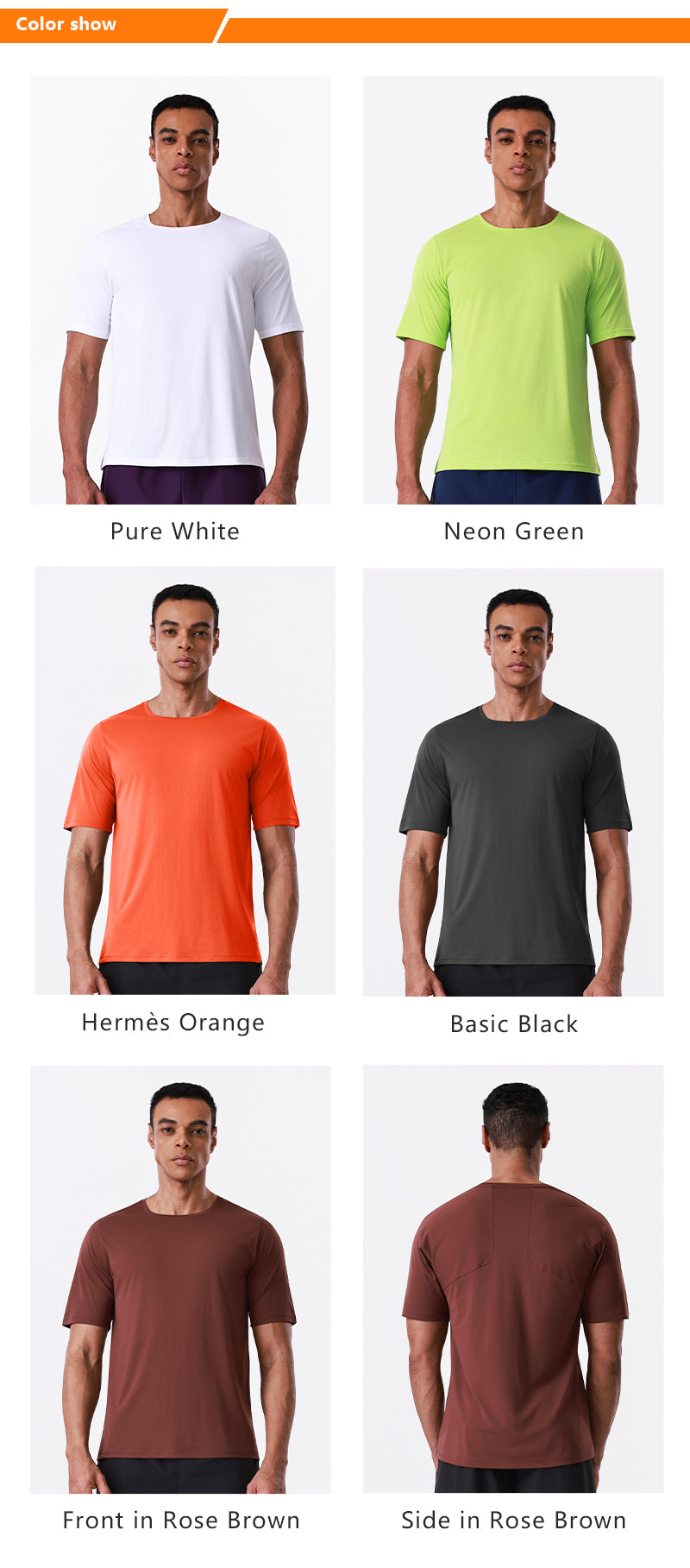 NEOKIN Custom Men’s Ultra-Light Quick-Dry T-Shirt with 3D Shoulder Cutting & Silicone Logo