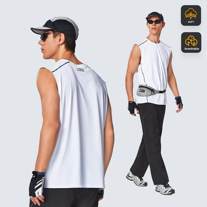 NEOKIN Custom Men’s Oversized Sleeveless T-Shirt Moisture-Wicking Cooling Sleeveless Tshirt