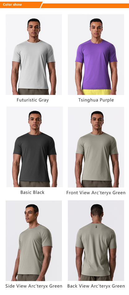 Custom Men’s Cooling Stretch Active Reflective Heat Transfer Running Wear T-Shirt