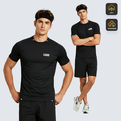 Custom Men's Seamless Cooling Performance Short Sleeve T-Shirt | Breathable Activewear Manufacturer