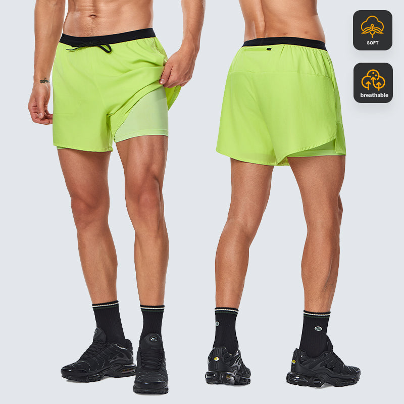NEOKIN Wholesale Men’s Breathable 2-in-1 Training Shorts for Running, Fitness and Activewear