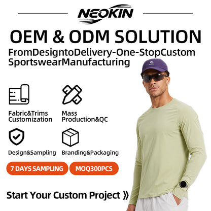 NEOKIN Men's Moisture Wicking Long Sleeve Training Shirt | 135G Performance Top