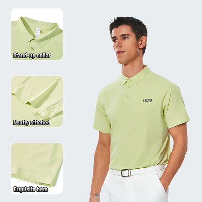 Neokin Seamless Silk Like Cool Spandex Nylon Polo T-shirt Performance Tshirts Work Wear Short Sleeve
