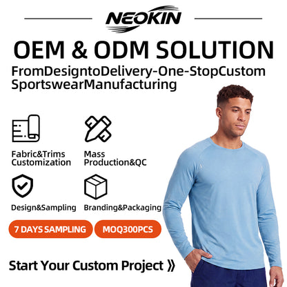 NEOKIN Men's Long Sleeve Running Shirt Manufacturer | Lightweight Quick Dry Training Top