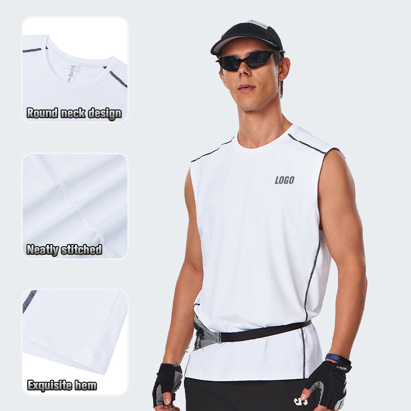 NEOKIN Custom Men’s Oversized Sleeveless T-Shirt Moisture-Wicking Cooling Sleeveless Tshirt