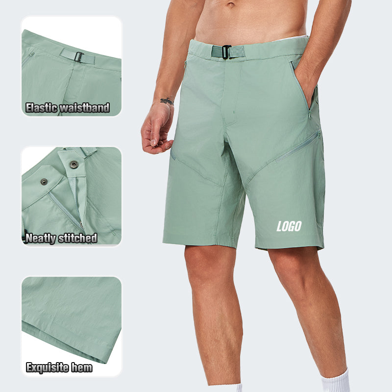 NEOKIN Custom Men’s Quick-Dry Woven Golf Shorts with Adjustable Belt and Zipper Pockets