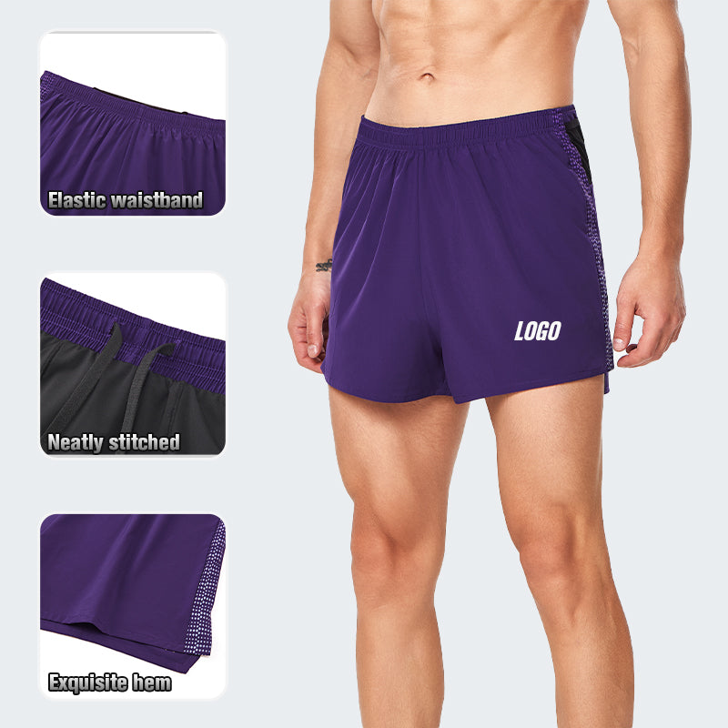 Custom Men’s 2-in-1 Athletic Shorts with Quick-Dry Outer Layer and Compression Liner
