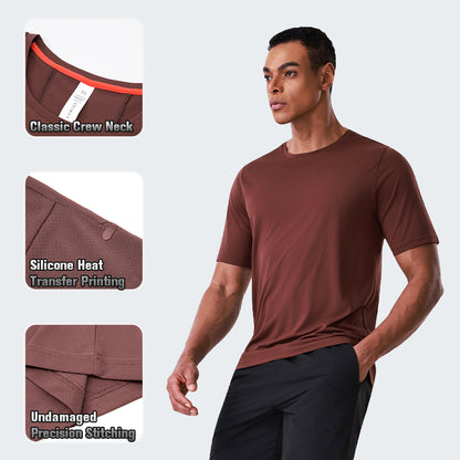 NEOKIN Custom Men’s Ultra-Light Quick-Dry T-Shirt with 3D Shoulder Cutting & Silicone Logo