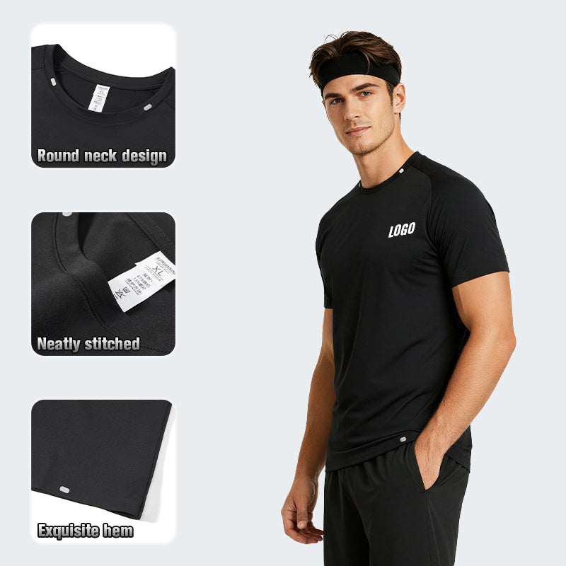 Custom Men's Seamless Cooling Performance Short Sleeve T-Shirt | Breathable Activewear Manufacturer