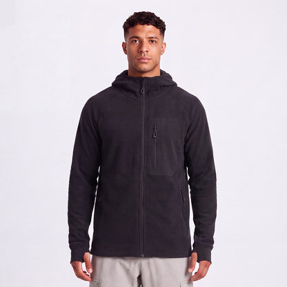 NEOKIN Custom Men's Full Zip Fleece Jacket Manufacturer | Warm Hooded Sports Jacket