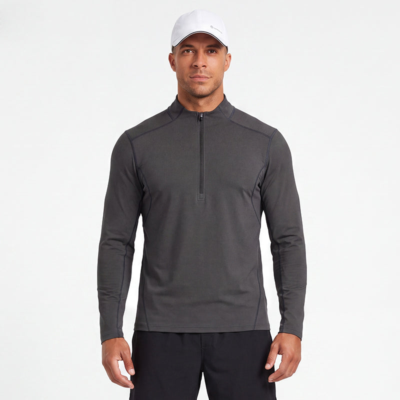 Men's UPF 50+ Quarter Zip Training Top Manufacturer | Long Sleeve Sports Shirt