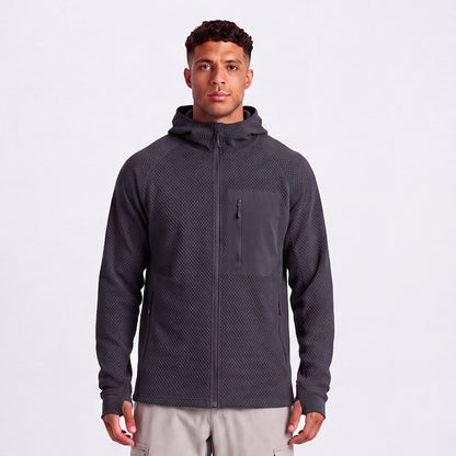 NEOKIN Custom Men's Full Zip Fleece Jacket Manufacturer | Warm Hooded Sports Jacket