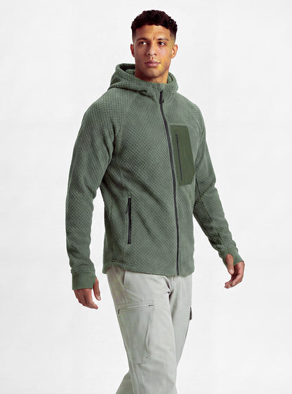 NEOKIN Custom Men's Full Zip Fleece Jacket Manufacturer | Warm Hooded Sports Jacket