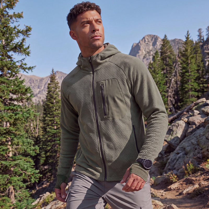 NEOKIN Custom Men's Full Zip Fleece Jacket Manufacturer | Warm Hooded Sports Jacket