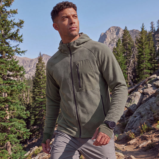 NEOKIN Custom Men's Full Zip Fleece Jacket Manufacturer | Warm Hooded Sports Jacket