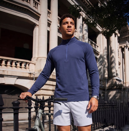 NEOKIN Custom Men's Quarter Zip Training Top Manufacturer | Stretch Mock Neck Sports Shirt