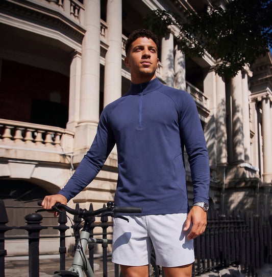 NEOKIN Custom Men's Quarter Zip Training Top Manufacturer | Stretch Mock Neck Sports Shirt
