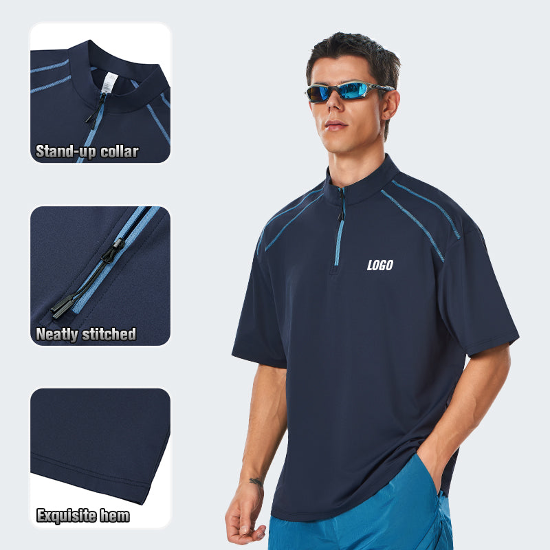 NEOKIN Men’s Cooling Stretch Quarter-Zip T-Shirt