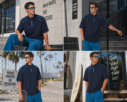 NEOKIN Men’s Cooling Stretch Quarter-Zip T-Shirt