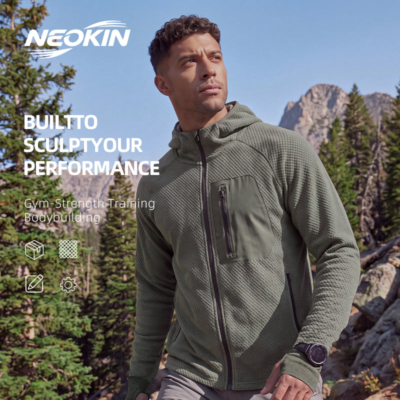 NEOKIN Men's Full Zip Fleece Jacket Manufacturer | 280G Warm Hooded Sports Jacket